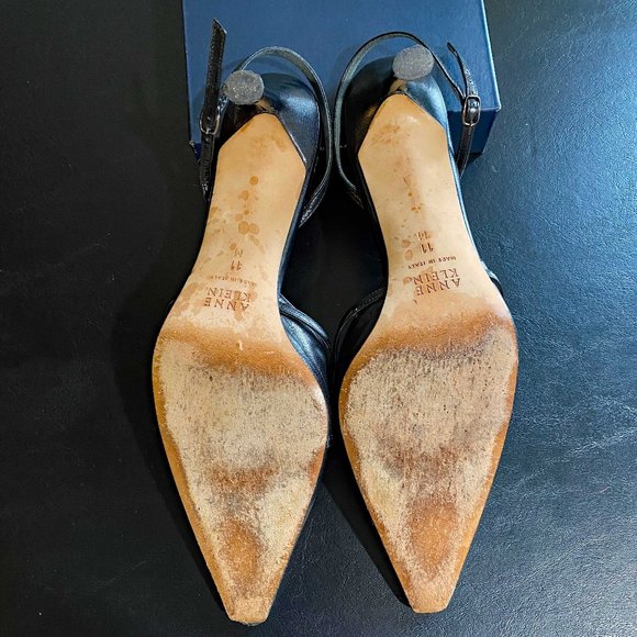 Anne Klein Black Slingback Shoes - Sz 11 Medium - Picture 6 of 7